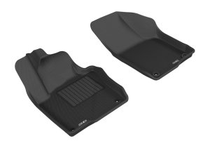Volkswagen Jetta Floor Mats - Front - 3D MAXpider - Kagu - Carbon Fiber Embossed - Black - `11-`18